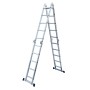 [US Warehouse] 19.5ft Household Multifunctional Aluminum Alloy Small Joint Foldable Telescopic Ladder 20-step Unloading Ladder